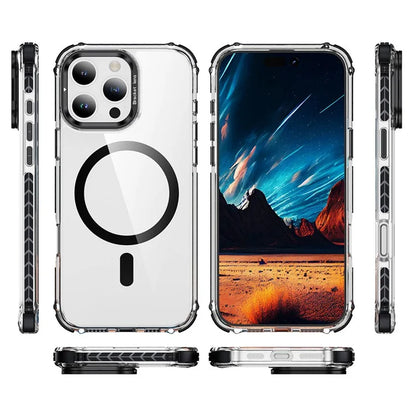 For iPhone 16 Pro Case with Lens Kickstand Drop-Proof Phone Cover Compatible with MagSafe