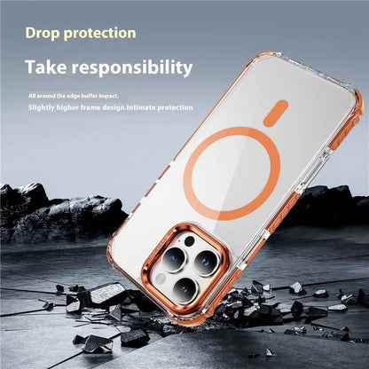 For iPhone 16 Pro Case with Lens Kickstand Drop-Proof Phone Cover Compatible with MagSafe