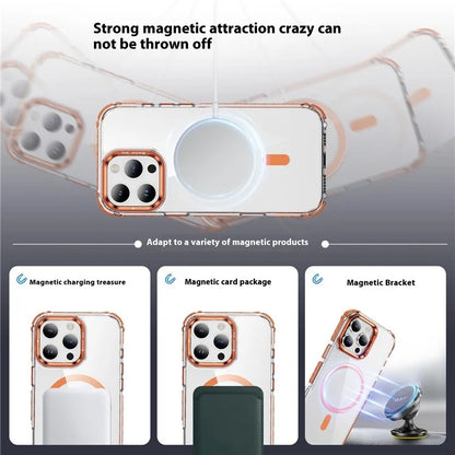 For iPhone 16 Pro Case with Lens Kickstand Drop-Proof Phone Cover Compatible with MagSafe