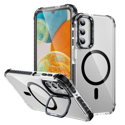 For Samsung Galaxy A15 4G  /  5G Case with Lens Kickstand Drop-Proof Phone Cover Compatible with MagSafe