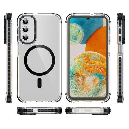 For Samsung Galaxy A15 4G  /  5G Case with Lens Kickstand Drop-Proof Phone Cover Compatible with MagSafe