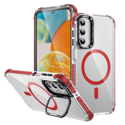 For Samsung Galaxy A15 4G  /  5G Case with Lens Kickstand Drop-Proof Phone Cover Compatible with MagSafe