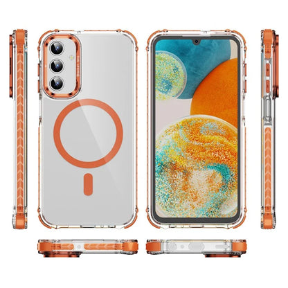 For Samsung Galaxy A15 4G  /  5G Case with Lens Kickstand Drop-Proof Phone Cover Compatible with MagSafe