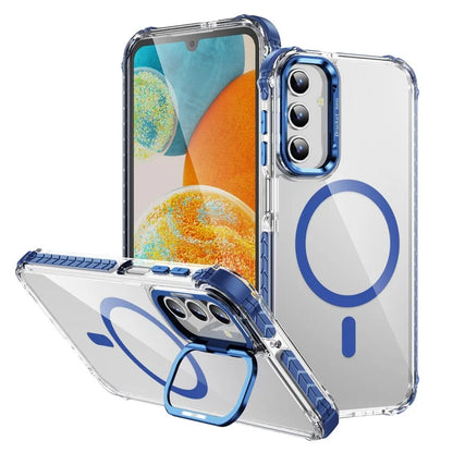 For Samsung Galaxy A15 4G  /  5G Case with Lens Kickstand Drop-Proof Phone Cover Compatible with MagSafe