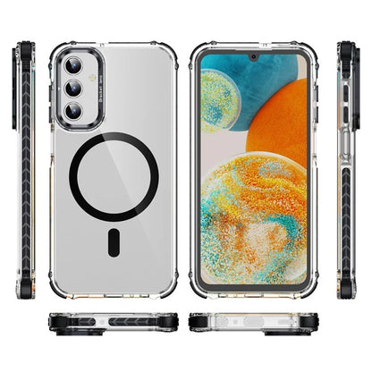 For Samsung Galaxy S24+ Case with Lens Kickstand Drop-Proof Phone Cover Compatible with MagSafe