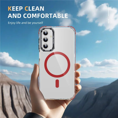 For Samsung Galaxy S24+ Case with Lens Kickstand Drop-Proof Phone Cover Compatible with MagSafe