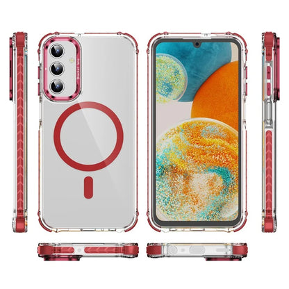 For Samsung Galaxy S24+ Case with Lens Kickstand Drop-Proof Phone Cover Compatible with MagSafe
