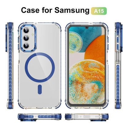 For Samsung Galaxy S24 Case with Lens Kickstand Drop-Proof Phone Cover Compatible with MagSafe