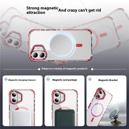 For iPhone 16 Plus Case with Lens Kickstand Drop-Proof Phone Cover Compatible with MagSafe