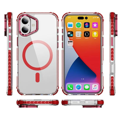 For iPhone 16 Plus Case with Lens Kickstand Drop-Proof Phone Cover Compatible with MagSafe
