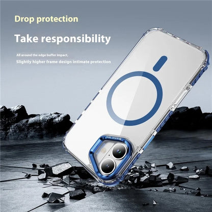 For iPhone 16 Plus Case with Lens Kickstand Drop-Proof Phone Cover Compatible with MagSafe