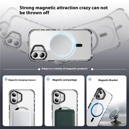 For iPhone 16 Case with Lens Kickstand Drop-Proof Phone Cover Compatible with MagSafe