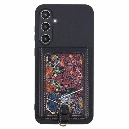 For Samsung Galaxy S24+ Phone Case with Galaxy Card Bag Kickstand RFID Blocking