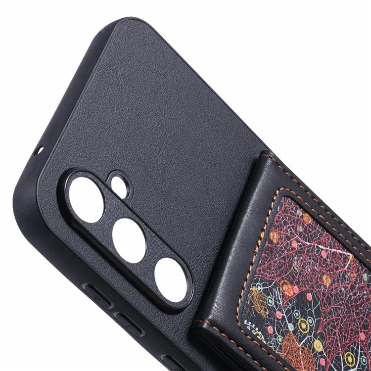 For Samsung Galaxy S24+ Phone Case with Galaxy Card Bag Kickstand RFID Blocking