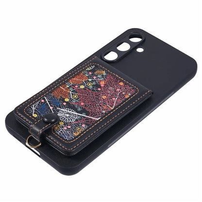 For Samsung Galaxy S24 Phone Case with Galaxy Card Bag Kickstand RFID Blocking