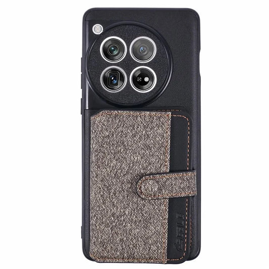 For OnePlus 12 5G Phone Case Adhesive Card Bag Color Matching with Kickstand