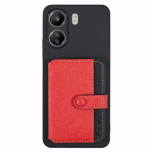 For Xiaomi Redmi 13C 4G  /  5G Phone Case Adhesive Card Bag Color Matching with Kickstand