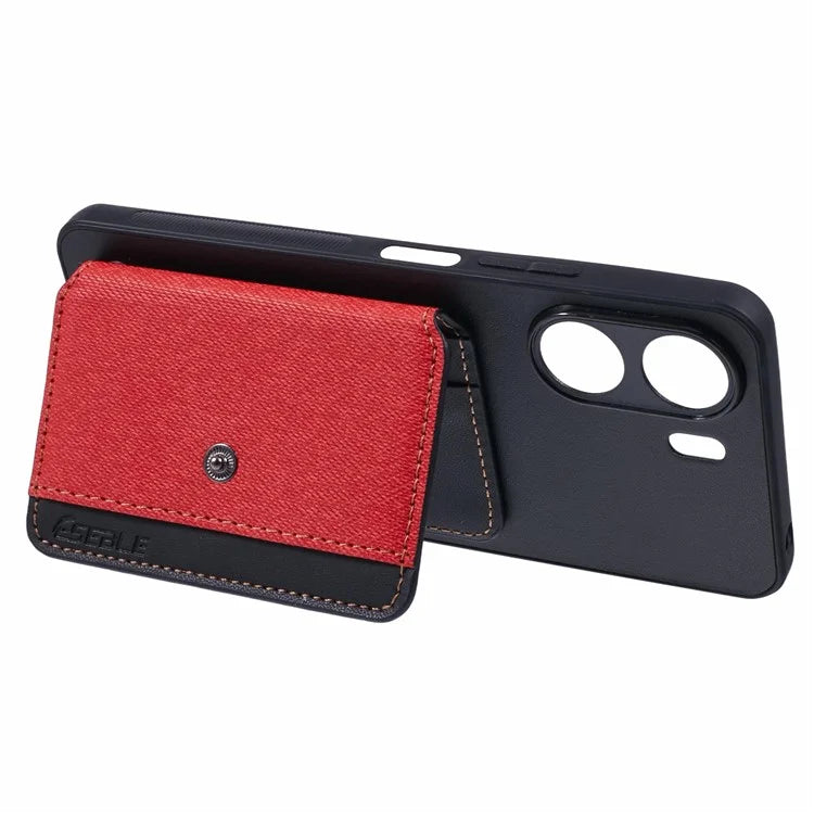 For Xiaomi Redmi 13C 4G  /  5G Phone Case Adhesive Card Bag Color Matching with Kickstand