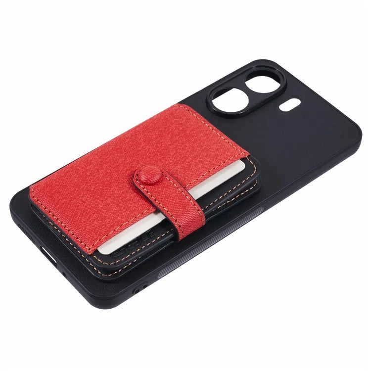 For Xiaomi Redmi 13C 4G  /  5G Phone Case Adhesive Card Bag Color Matching with Kickstand