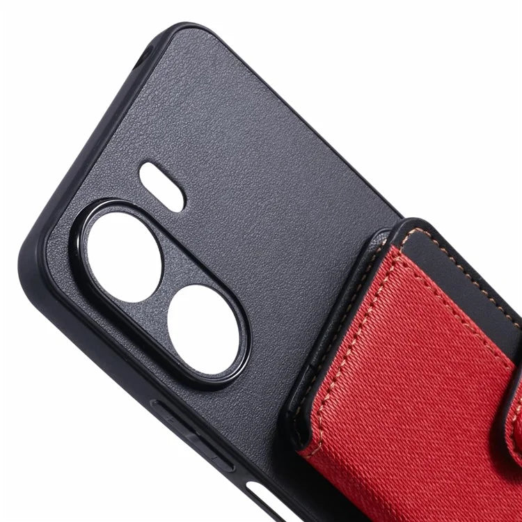 For Xiaomi Redmi 13C 4G  /  5G Phone Case Adhesive Card Bag Color Matching with Kickstand