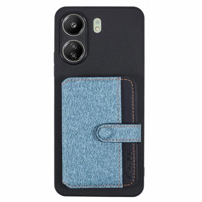 For Xiaomi Redmi 13C 4G  /  5G Phone Case Adhesive Card Bag Color Matching with Kickstand