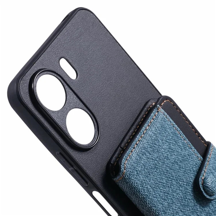 For Xiaomi Redmi 13C 4G  /  5G Phone Case Adhesive Card Bag Color Matching with Kickstand