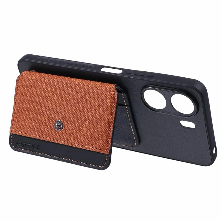 For Xiaomi Redmi 13C 4G  /  5G Phone Case Adhesive Card Bag Color Matching with Kickstand