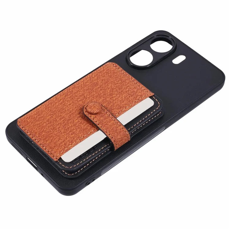 For Xiaomi Redmi 13C 4G  /  5G Phone Case Adhesive Card Bag Color Matching with Kickstand