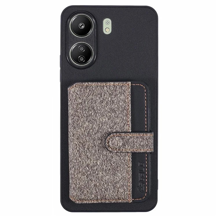 For Xiaomi Redmi 13C 4G  /  5G Phone Case Adhesive Card Bag Color Matching with Kickstand