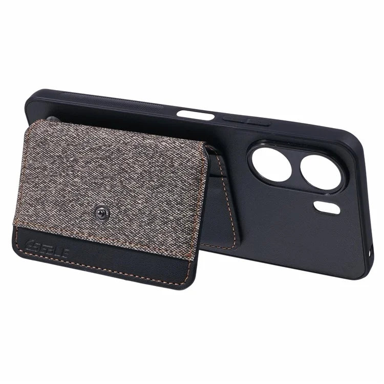 For Xiaomi Redmi 13C 4G  /  5G Phone Case Adhesive Card Bag Color Matching with Kickstand