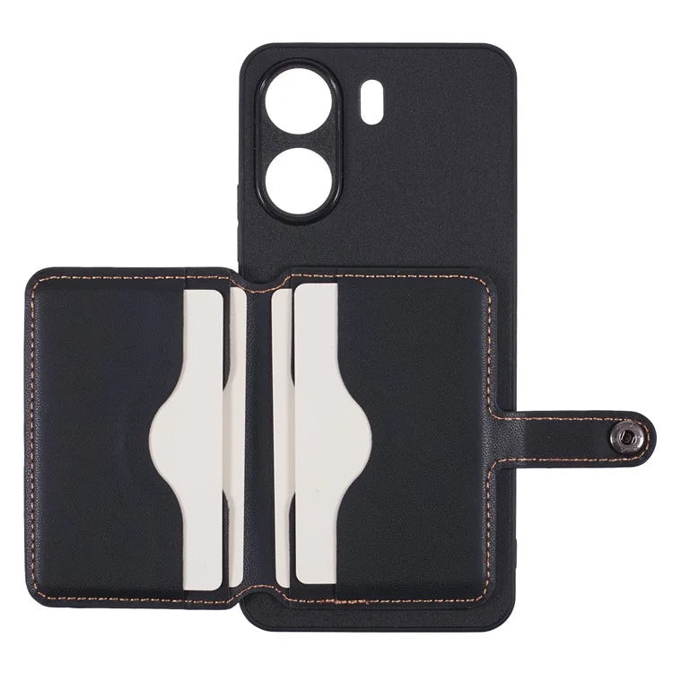 For Xiaomi Redmi 13C 4G  /  5G Phone Case Adhesive Card Bag Color Matching with Kickstand
