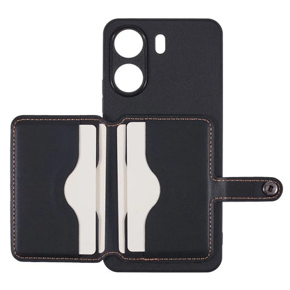 For Xiaomi Redmi 13C 4G  /  5G Phone Case Adhesive Card Bag Color Matching with Kickstand