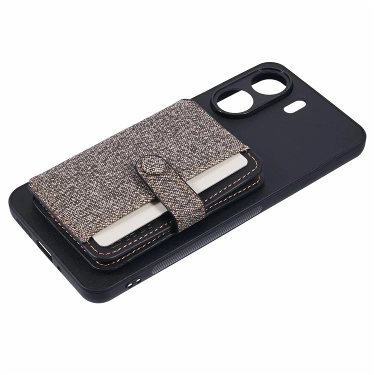 For Xiaomi Redmi 13C 4G  /  5G Phone Case Adhesive Card Bag Color Matching with Kickstand
