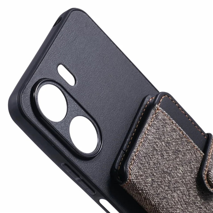 For Xiaomi Redmi 13C 4G  /  5G Phone Case Adhesive Card Bag Color Matching with Kickstand