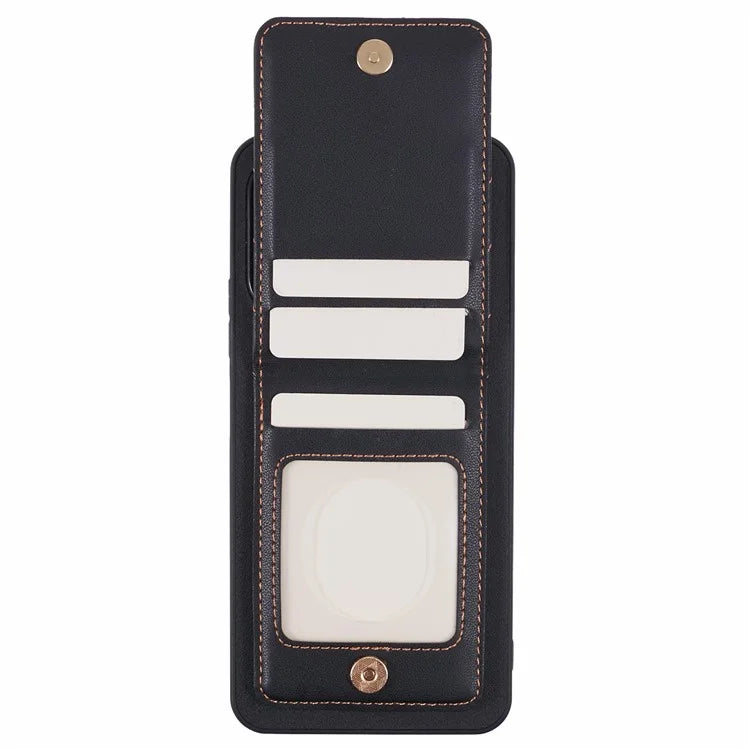 For Xiaomi Redmi 13C 4G  /  13C 5G Phone Case Rhombus Adhesive Card Bag with Kickstand RFID Blocking - Black