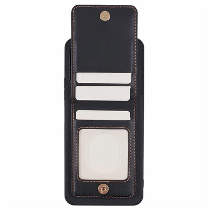 For Xiaomi Redmi 13C 4G  /  13C 5G Phone Case Rhombus Adhesive Card Bag with Kickstand RFID Blocking - Black