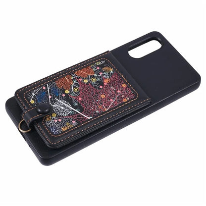 For Sony Xperia 10 VI Phone Case with Galaxy Card Bag Kickstand RFID Blocking