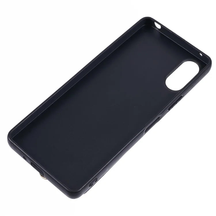 For Sony Xperia 10 VI Phone Case with Galaxy Card Bag Kickstand RFID Blocking