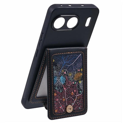 For OnePlus Nord 4 Phone Case with Galaxy Card Bag Kickstand RFID Blocking