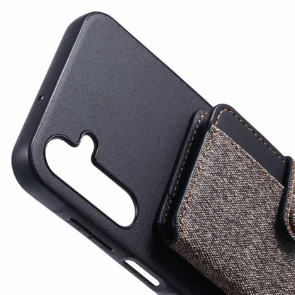 For Samsung Galaxy A25 5G (Global) (161.0 x 76.5 x 8.3mm) Phone Case Adhesive Card Bag Color Matching with Kickstand