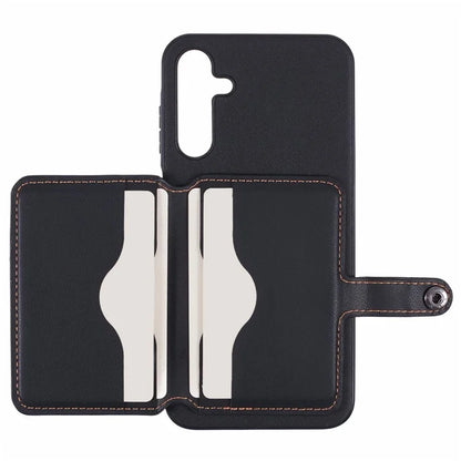 For Samsung Galaxy A25 5G (Global) (161.0 x 76.5 x 8.3mm) Phone Case Adhesive Card Bag Color Matching with Kickstand