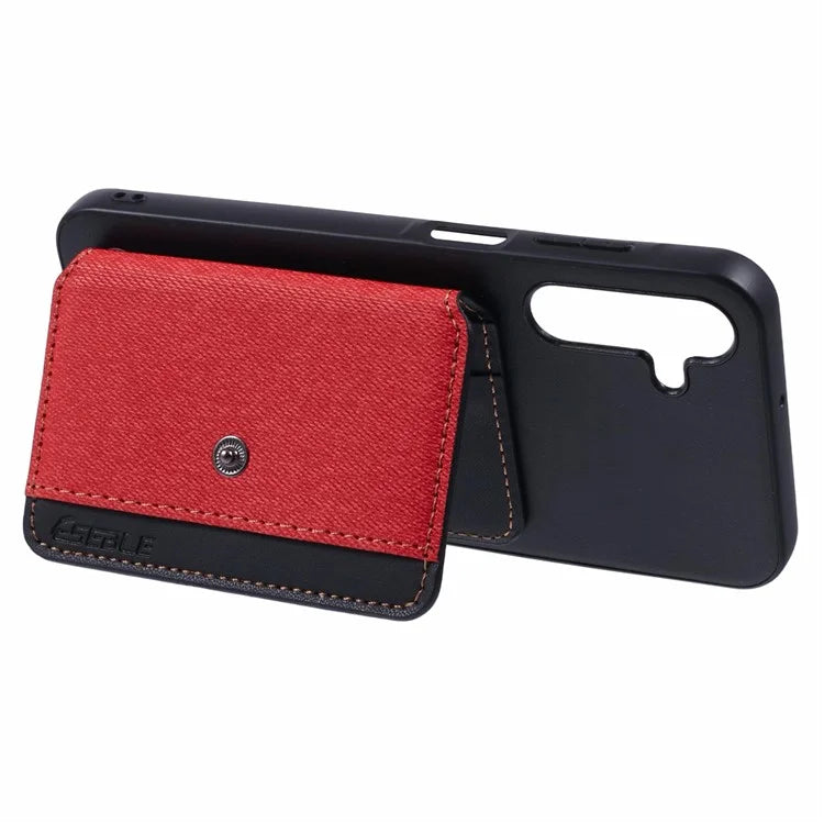 For Samsung Galaxy A25 5G (Global) (161.0 x 76.5 x 8.3mm) Phone Case Adhesive Card Bag Color Matching with Kickstand