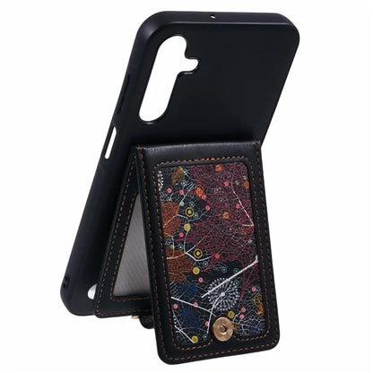 For Samsung Galaxy A25 5G (Global) (161.0 x 76.5 x 8.3mm) Phone Case with Galaxy Card Bag Kickstand RFID Blocking