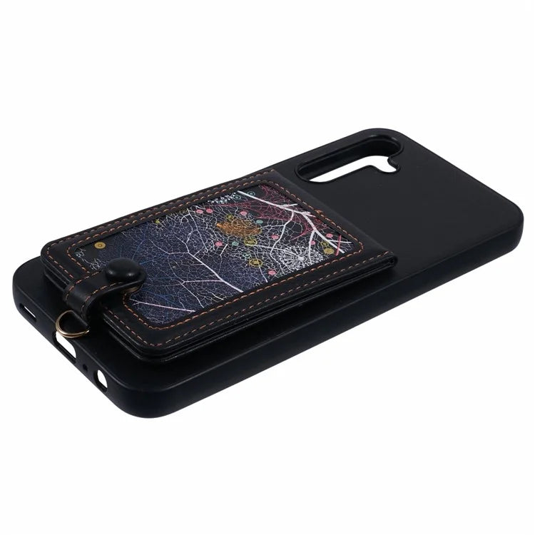 For Samsung Galaxy A25 5G (Global) (161.0 x 76.5 x 8.3mm) Phone Case with Galaxy Card Bag Kickstand RFID Blocking