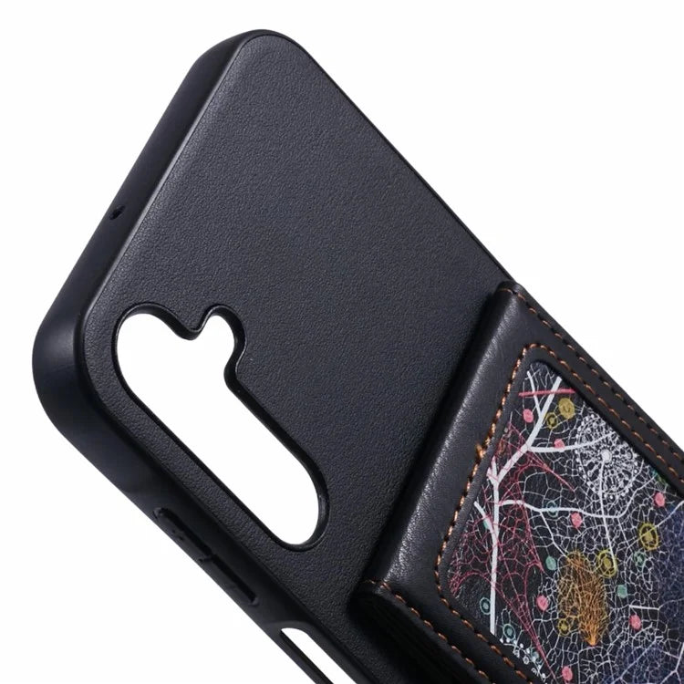 For Samsung Galaxy A25 5G (Global) (161.0 x 76.5 x 8.3mm) Phone Case with Galaxy Card Bag Kickstand RFID Blocking