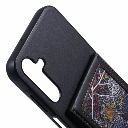 For Samsung Galaxy A25 5G (Global) (161.0 x 76.5 x 8.3mm) Phone Case with Galaxy Card Bag Kickstand RFID Blocking