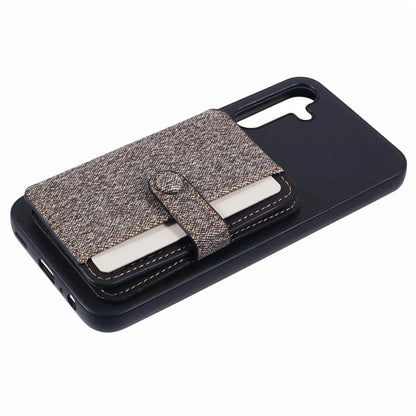 For Samsung Galaxy A15 5G  /  4G Phone Case Adhesive Card Bag Color Matching with Kickstand