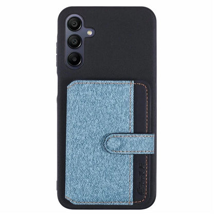 For Samsung Galaxy A15 5G  /  4G Phone Case Adhesive Card Bag Color Matching with Kickstand