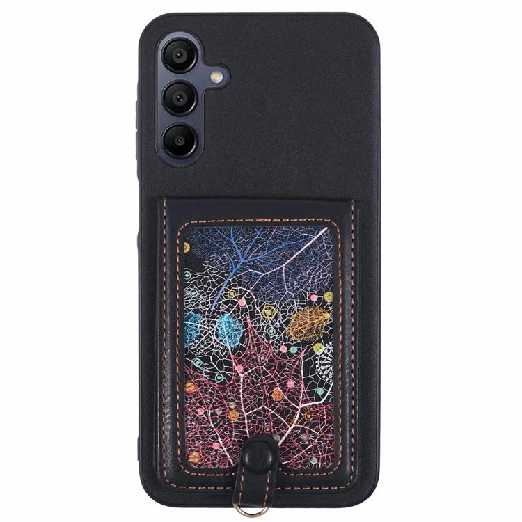For Samsung Galaxy A15 4G  /  5G Phone Case with Galaxy Card Bag Kickstand RFID Blocking