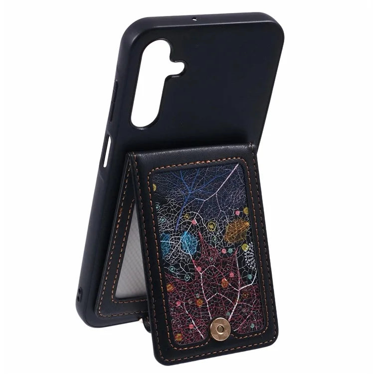 For Samsung Galaxy A15 4G  /  5G Phone Case with Galaxy Card Bag Kickstand RFID Blocking